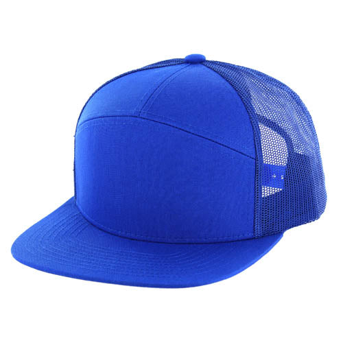 Kamel 707 7-Panel Flat Adjustable Snapback Mesh Trucker Cap-Noveltiesmart.com