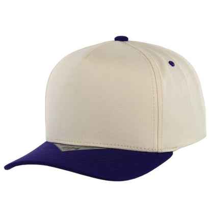 Kamel 804 5 Panel High Crown Slight Curve Trucker Snapback Cap