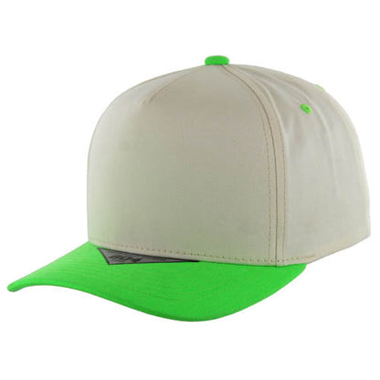 Kamel 804 5 Panel High Crown Slight Curve Trucker Snapback Cap