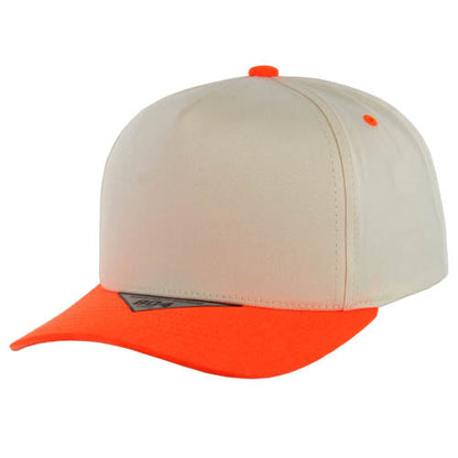 Kamel 804 5 Panel High Crown Slight Curve Trucker Snapback Cap