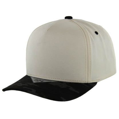 Kamel 804 5 Panel High Crown Slight Curve Trucker Snapback Cap