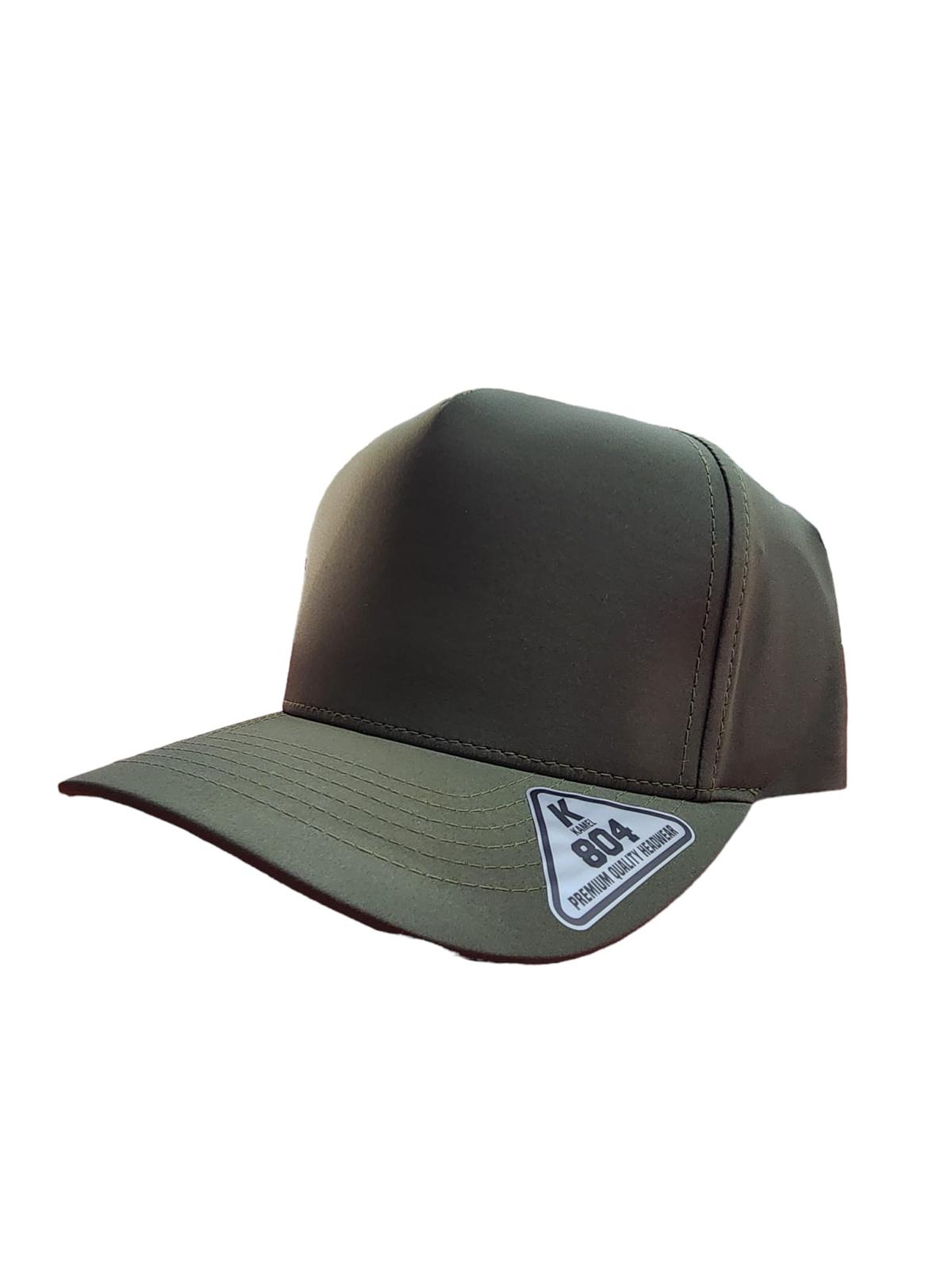 Kamel 804 5 Panel High Crown Polyester Solid Trucker Hat – Adjustable & Sleek.