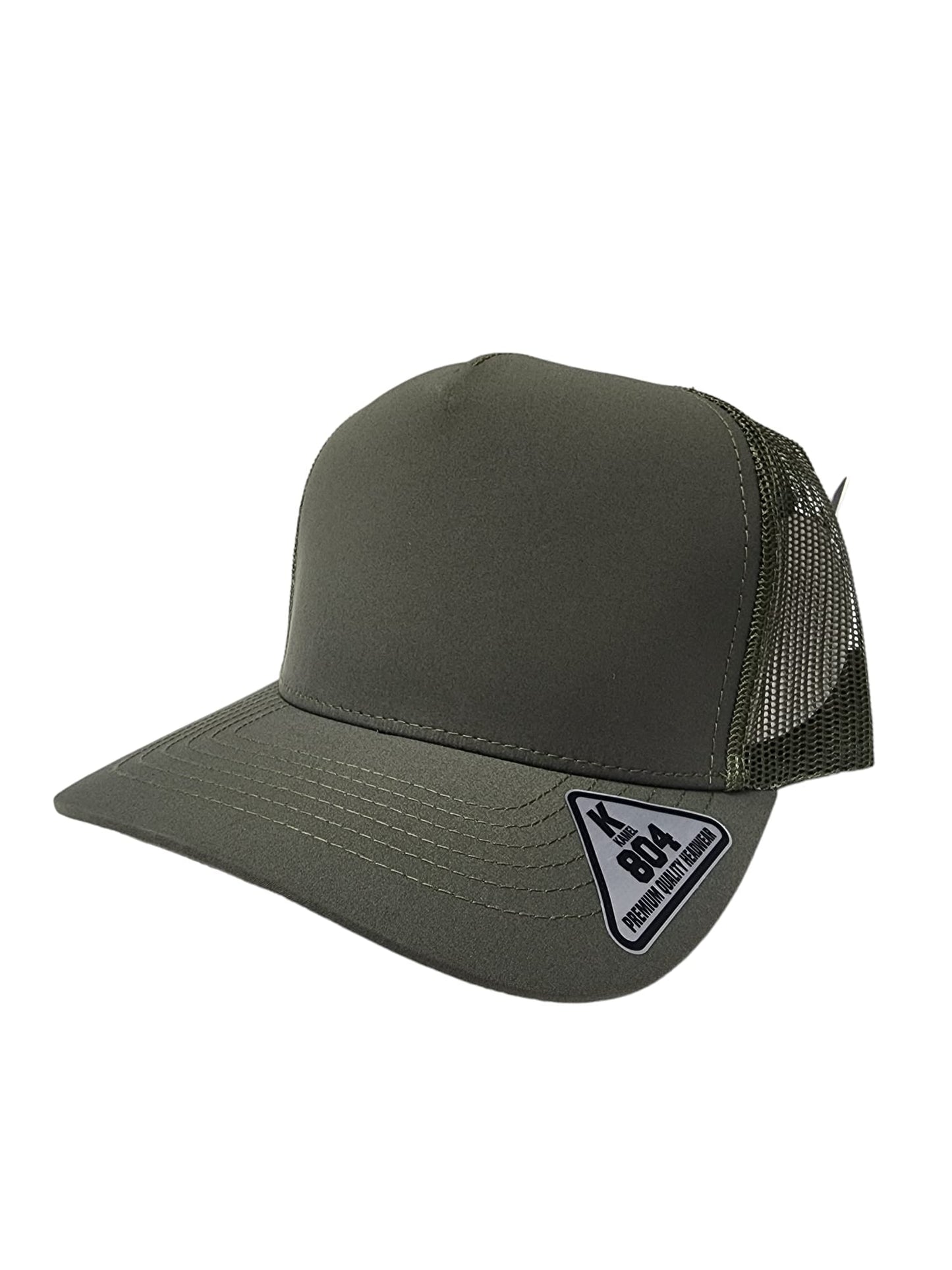 Kamel 804 5 Panel High Crown Polyester Mesh Trucker Hat – Adjustable & Stylish.