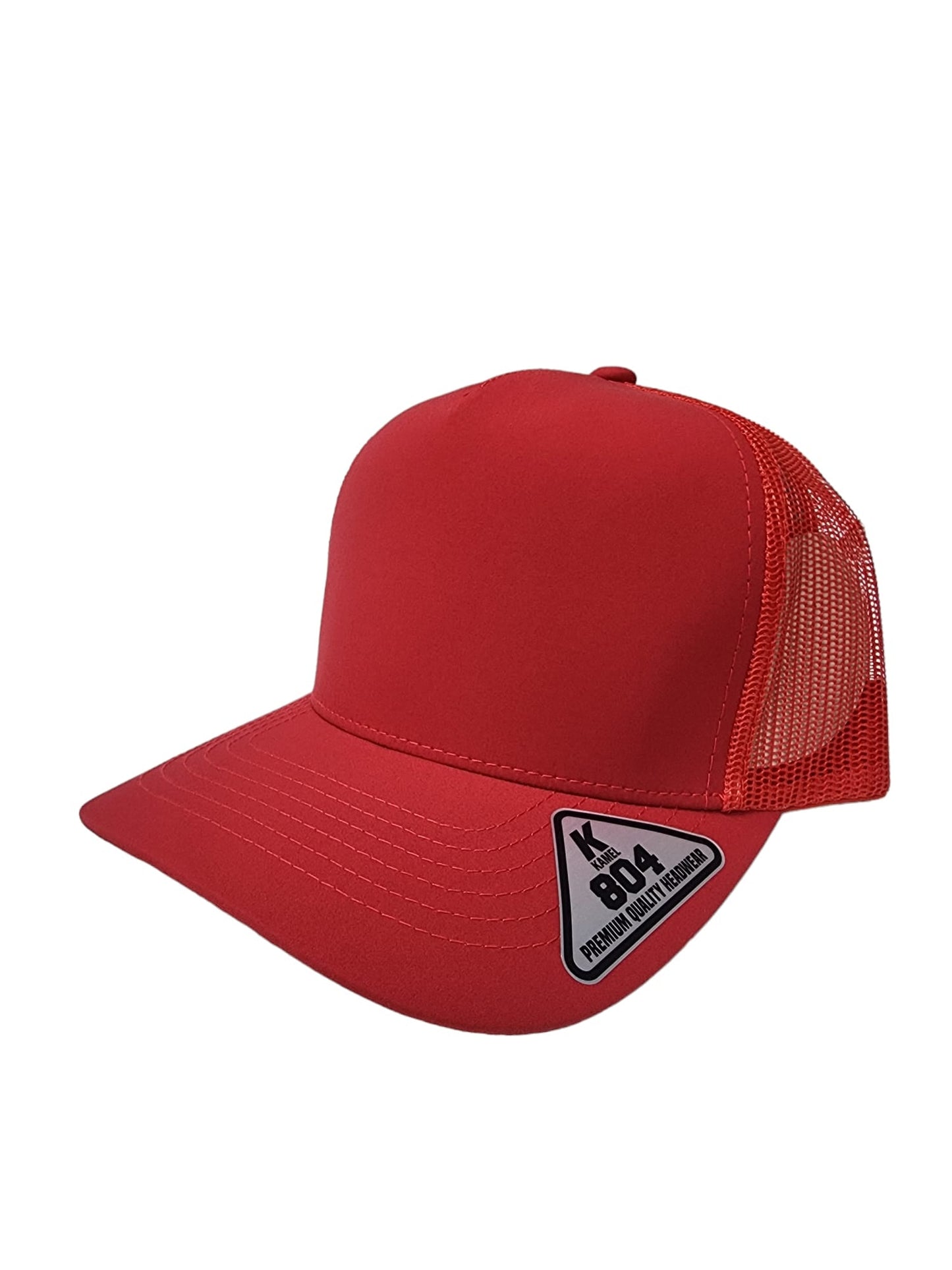 Kamel 804 5 Panel High Crown Polyester Mesh Trucker Hat – Adjustable & Stylish.