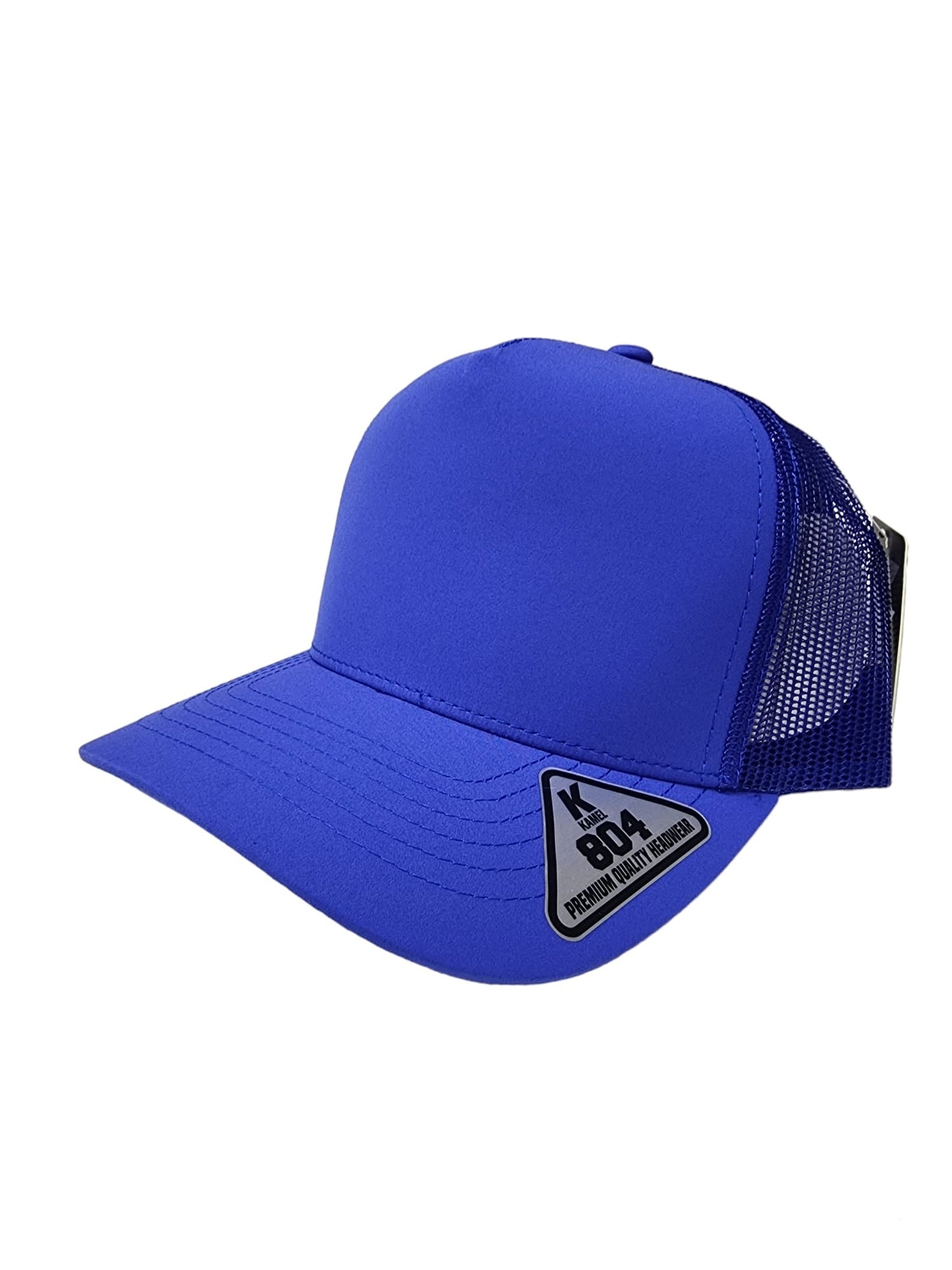 Kamel 804 5 Panel High Crown Polyester Mesh Trucker Hat – Adjustable & Stylish.