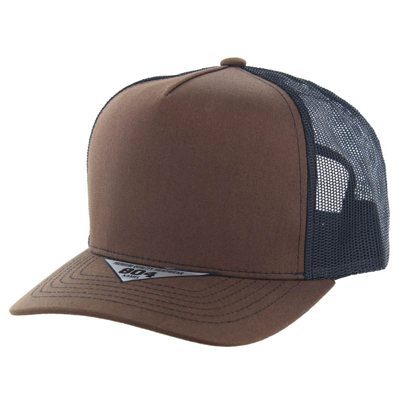 Kamel 804 5 Panel Mesh High Crown Slight Curve Trucker Adjustable Snapback