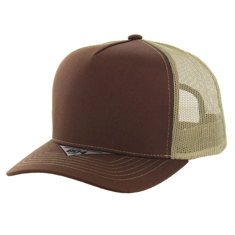 Kamel 804 5 Panel Mesh High Crown Slight Curve Trucker Adjustable Snapback