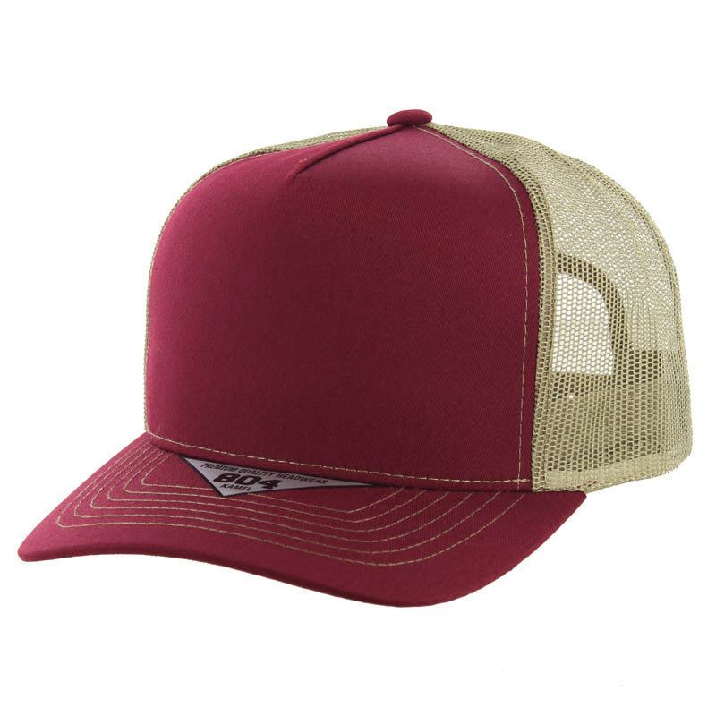 Kamel 804 5 Panel Mesh High Crown Slight Curve Trucker Adjustable Snapback