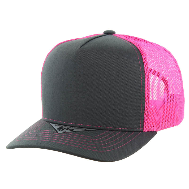 Kamel 804 5 Panel Mesh High Crown Slight Curve Trucker Adjustable Snapback