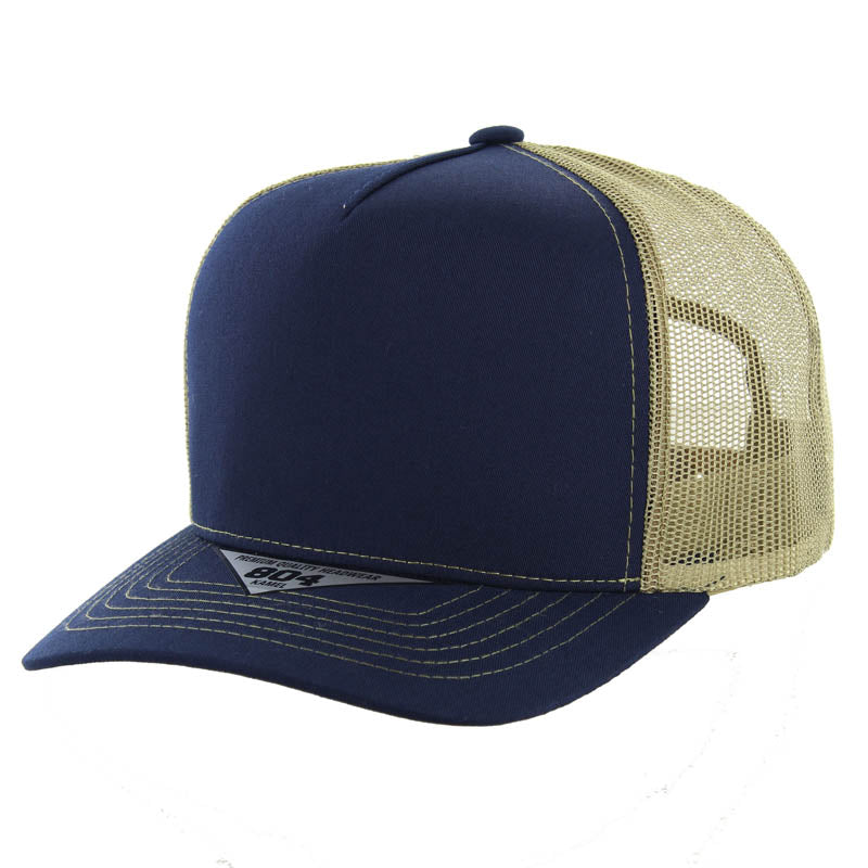 Kamel 804 5 Panel Mesh High Crown Slight Curve Trucker Adjustable Snapback