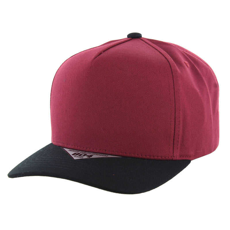 Kamel 804 5 Panel High Crown Slight Curve Trucker Snapback Cap