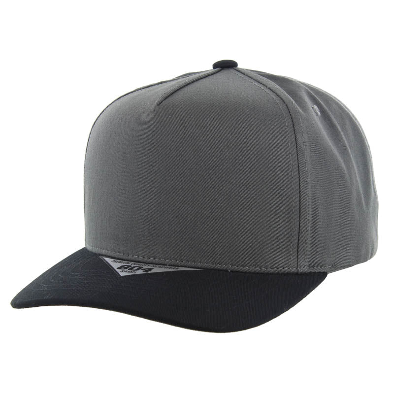 Kamel 804 5 Panel High Crown Slight Curve Trucker Snapback Cap