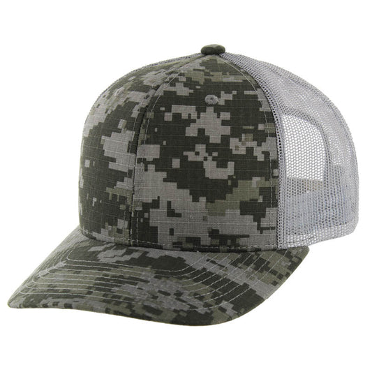 Kamel 815 100% Cotton Camo Snapback Trucker Cap with Slight Curve