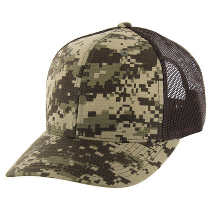 Kamel 815 100% Cotton Camo Snapback Trucker Cap with Slight Curve