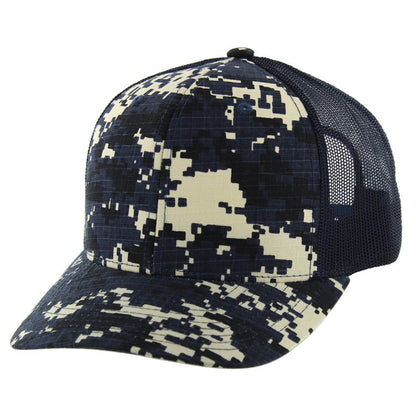 Kamel 815 100% Cotton Camo Snapback Trucker Cap with Slight Curve