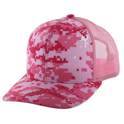 Kamel 815 100% Cotton Camo Snapback Trucker Cap with Slight Curve