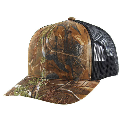 Kamel 815 100% Cotton Hunting Camo Snapback Trucker Cap with Slight Curve