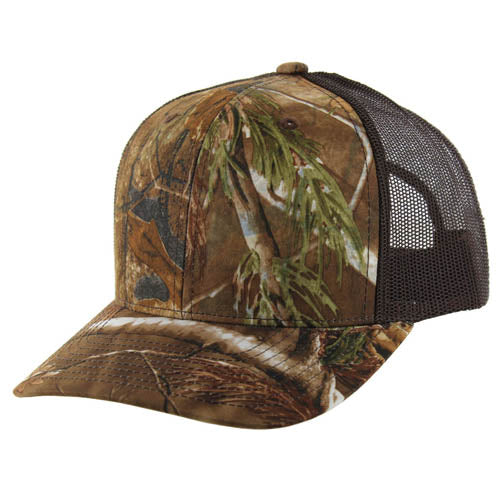 Kamel 815 100% Cotton Hunting Camo Snapback Trucker Cap with Slight Curve