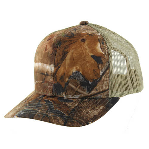 Kamel 815 100% Cotton Hunting Camo Snapback Trucker Cap with Slight Curve