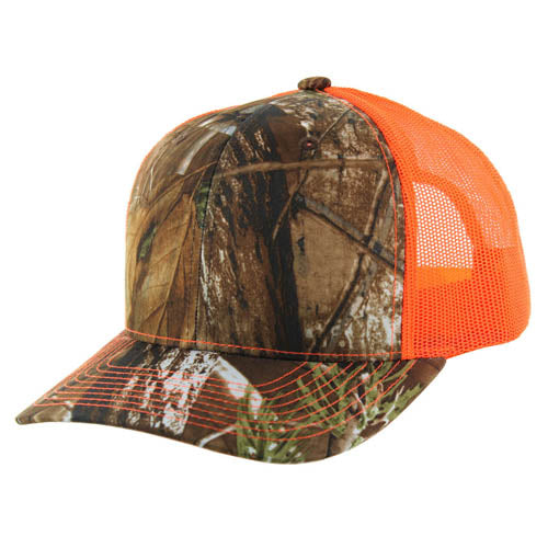 Kamel 815 100% Cotton Hunting Camo Snapback Trucker Cap with Slight Curve