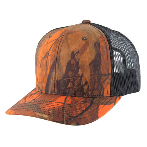 Kamel 815 100% Cotton Hunting Camo Snapback Trucker Cap with Slight Curve