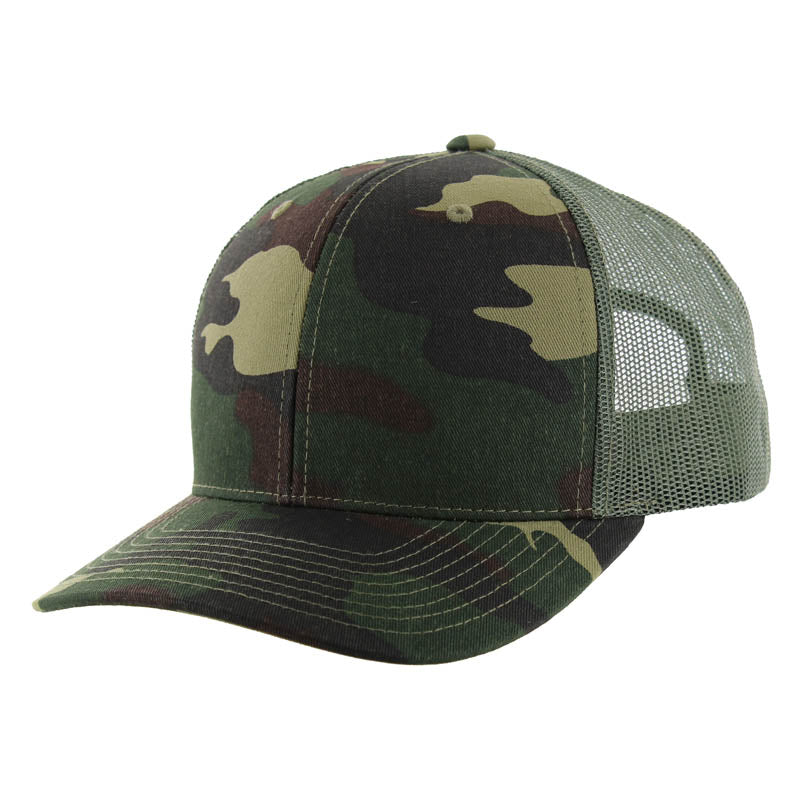 Kamel 815 Snapback Mesh Trucker Cap – Slight Curve Hat