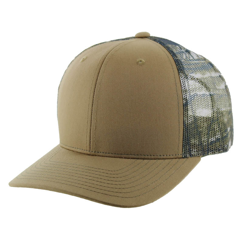 Kamel 815 Snapback Mesh Trucker Cap – Slight Curve Hat