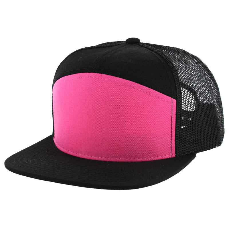 Kamel 707 7-Panel Flat Adjustable Snapback Mesh Trucker Cap-Noveltiesmart.com