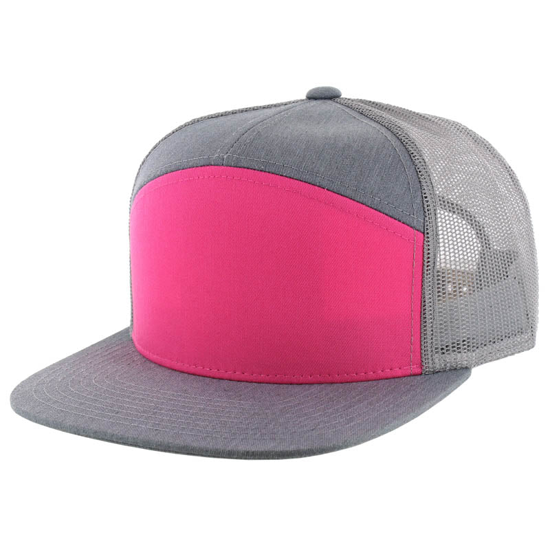 Kamel 707 7-Panel Flat Adjustable Snapback Mesh Trucker Cap-Noveltiesmart.com