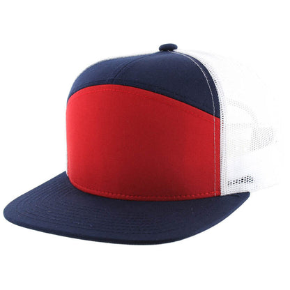 Kamel 707 7-Panel Flat Adjustable Snapback Mesh Trucker Cap-Noveltiesmart.com