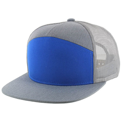 Kamel 707 7-Panel Flat Adjustable Snapback Mesh Trucker Cap-Noveltiesmart.com