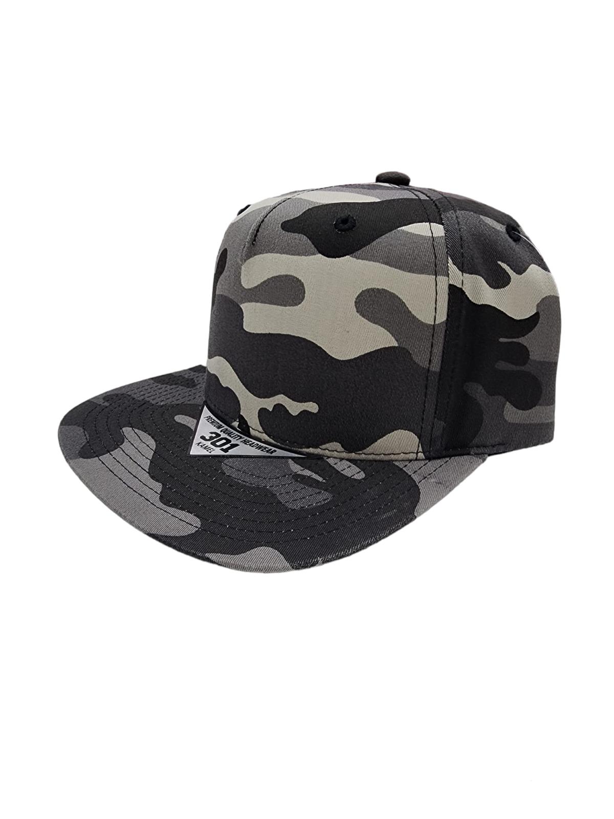 Kamel 301 – Solid 5 Panel Snapback Cap-Noveltiesmart.com