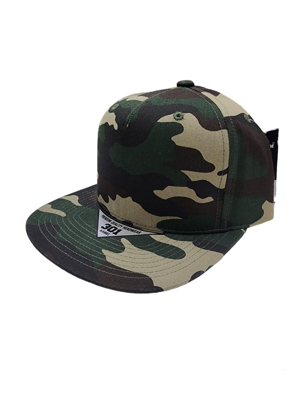 Kamel 301 – Solid 5 Panel Snapback Cap-Noveltiesmart.com