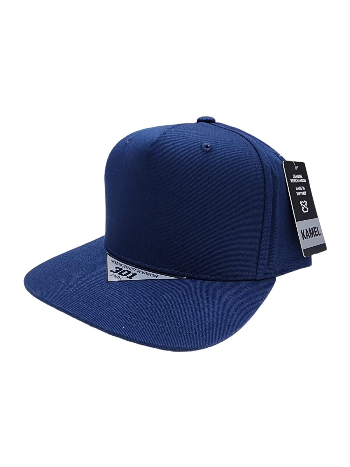 Kamel 301 – Solid 5 Panel Snapback Cap-Noveltiesmart.com