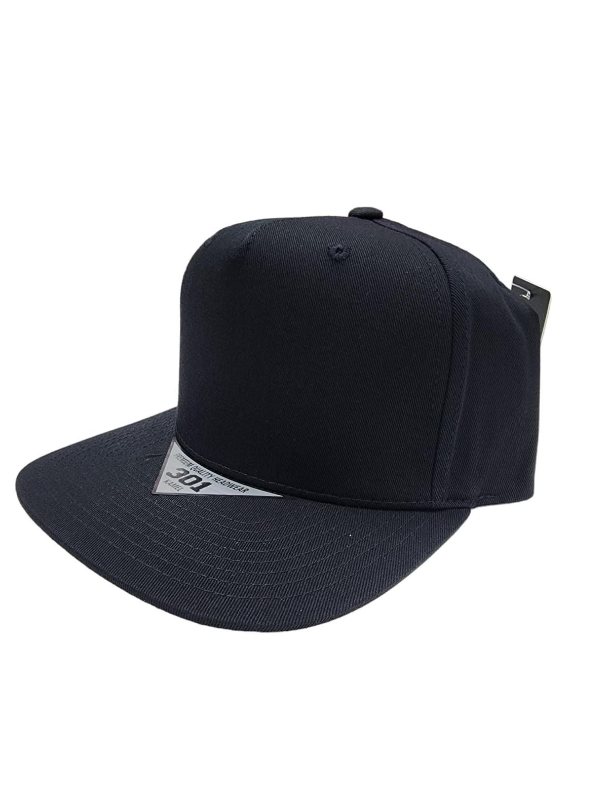 Kamel 301 – Solid 5 Panel Snapback Cap-Noveltiesmart.com