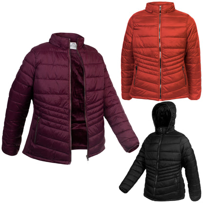 Ladies Puffer Wholesale Coats for in Assorted Colors & Plus Sizes - Bulk Case of 18 Jackets