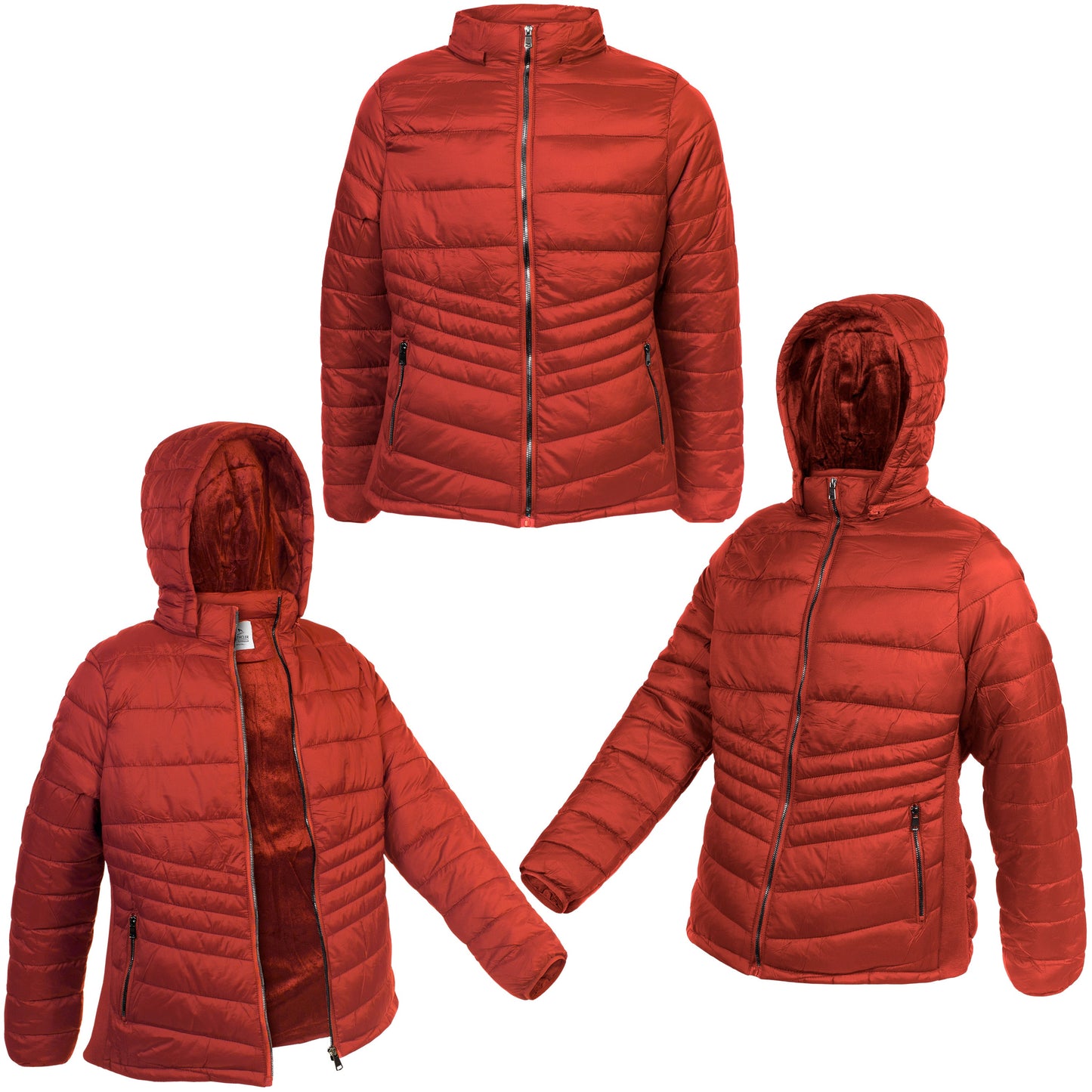 Ladies Puffer Wholesale Coats for in Assorted Colors & Plus Sizes - Bulk Case of 18 Jackets