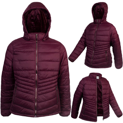 Ladies Puffer Wholesale Coats for in Assorted Colors & Plus Sizes - Bulk Case of 18 Jackets