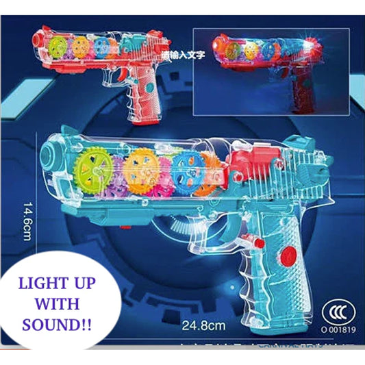 Light-Up Mechanical Toy Gun with Music Wholesale - NoveltiesMart.com Wholesale