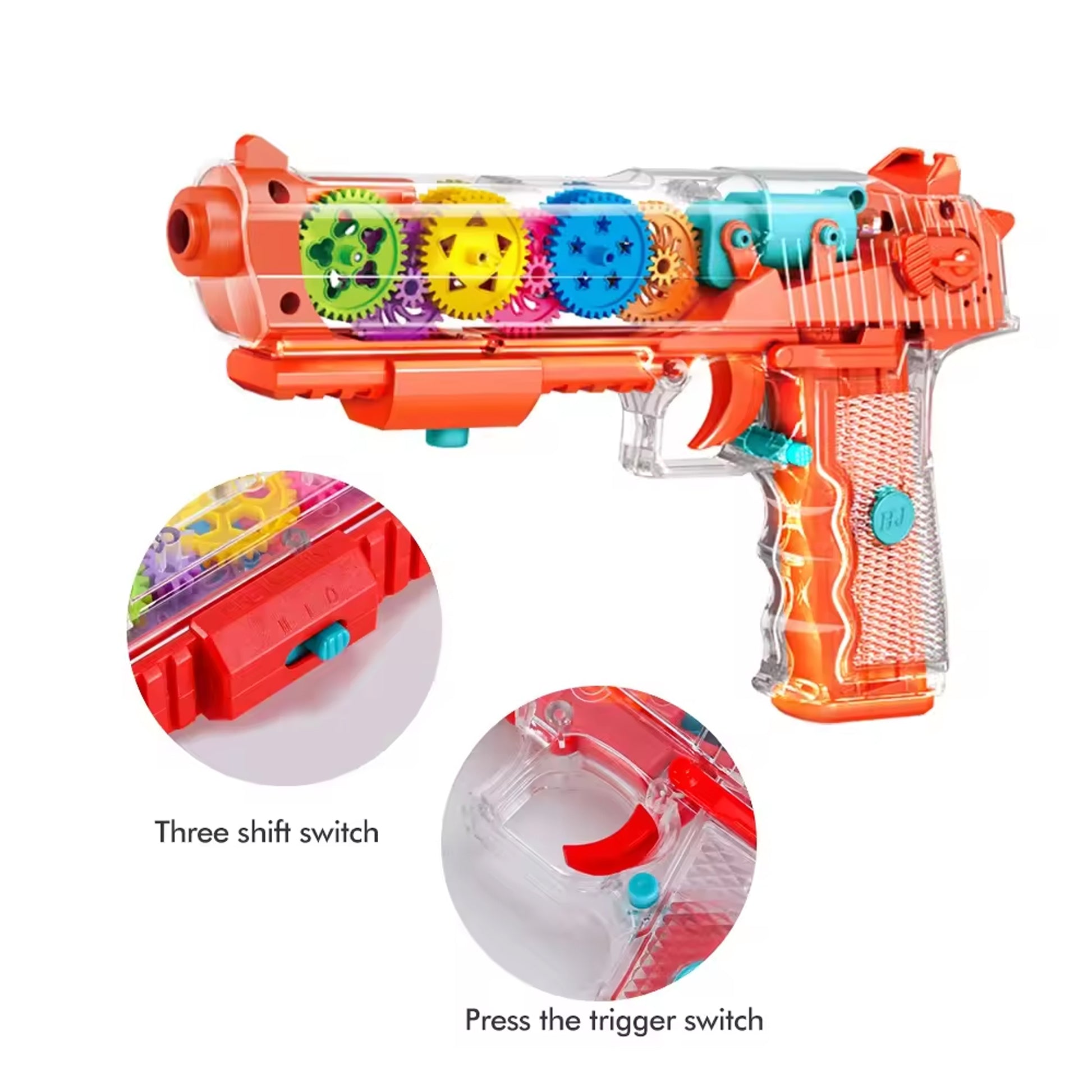 Light-Up Mechanical Toy Gun with Music Wholesale - NoveltiesMart.com Wholesale