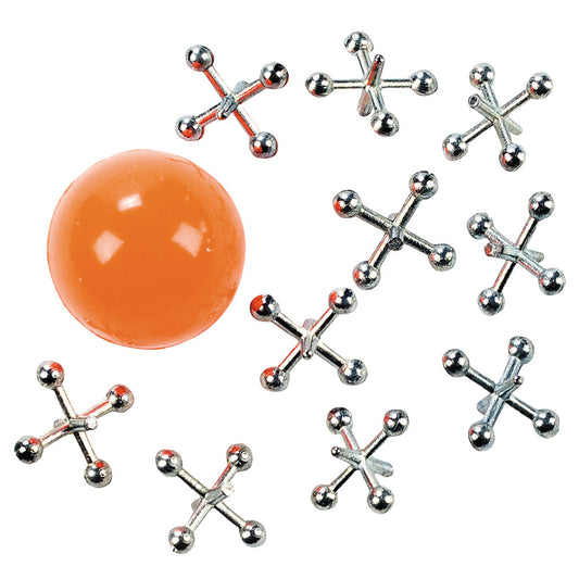 Classic 1/2" Ball and Jacks Set – Fun Nostalgic Game for Kids (DZ)