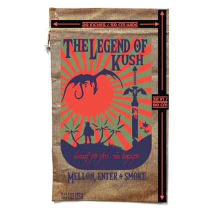 Legend of Kush Marijuana Burlap Bag Wholesale - NoveltiesMart.com Wholesale