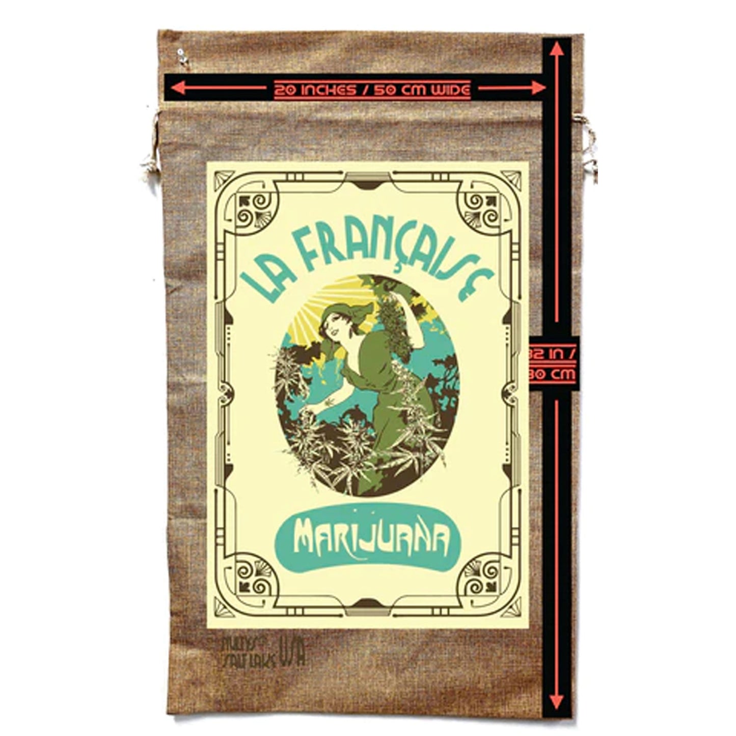 La Francaise Marijuana Burlap Bag Wholesale - NoveltiesMart.com Wholesale