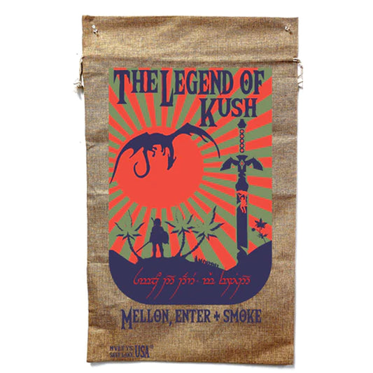 Legend of Kush Marijuana Burlap Bag Wholesale - NoveltiesMart.com Wholesale