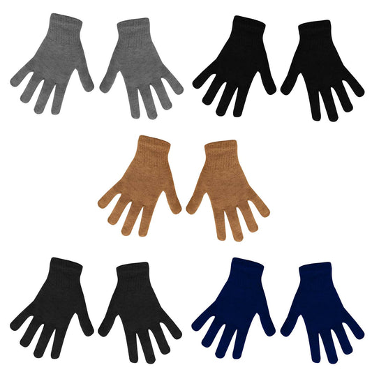 Unisex Winter Wholesale Gloves in 5 Assorted Colors - Bulk Case of 96 Pairs