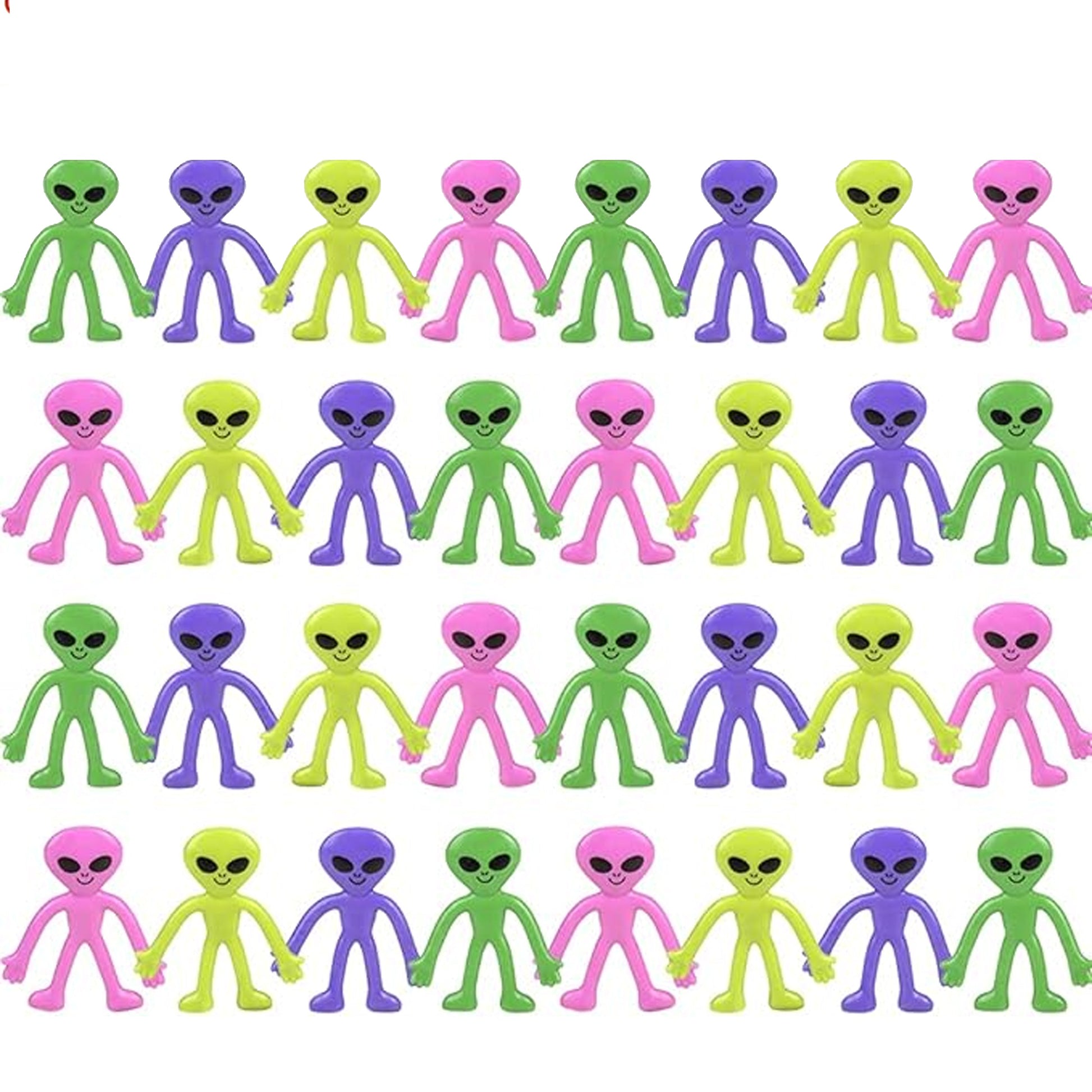 2.25-Inch Mini Bendable Alien Assortment NoveltiesMart Wholesale - NoveltiesMart.com Wholesale