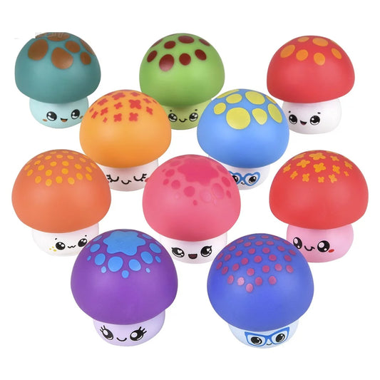 2-Inch Squish Mushroom Assortment Toy - Wholesale - NoveltiesMart.com Wholesale