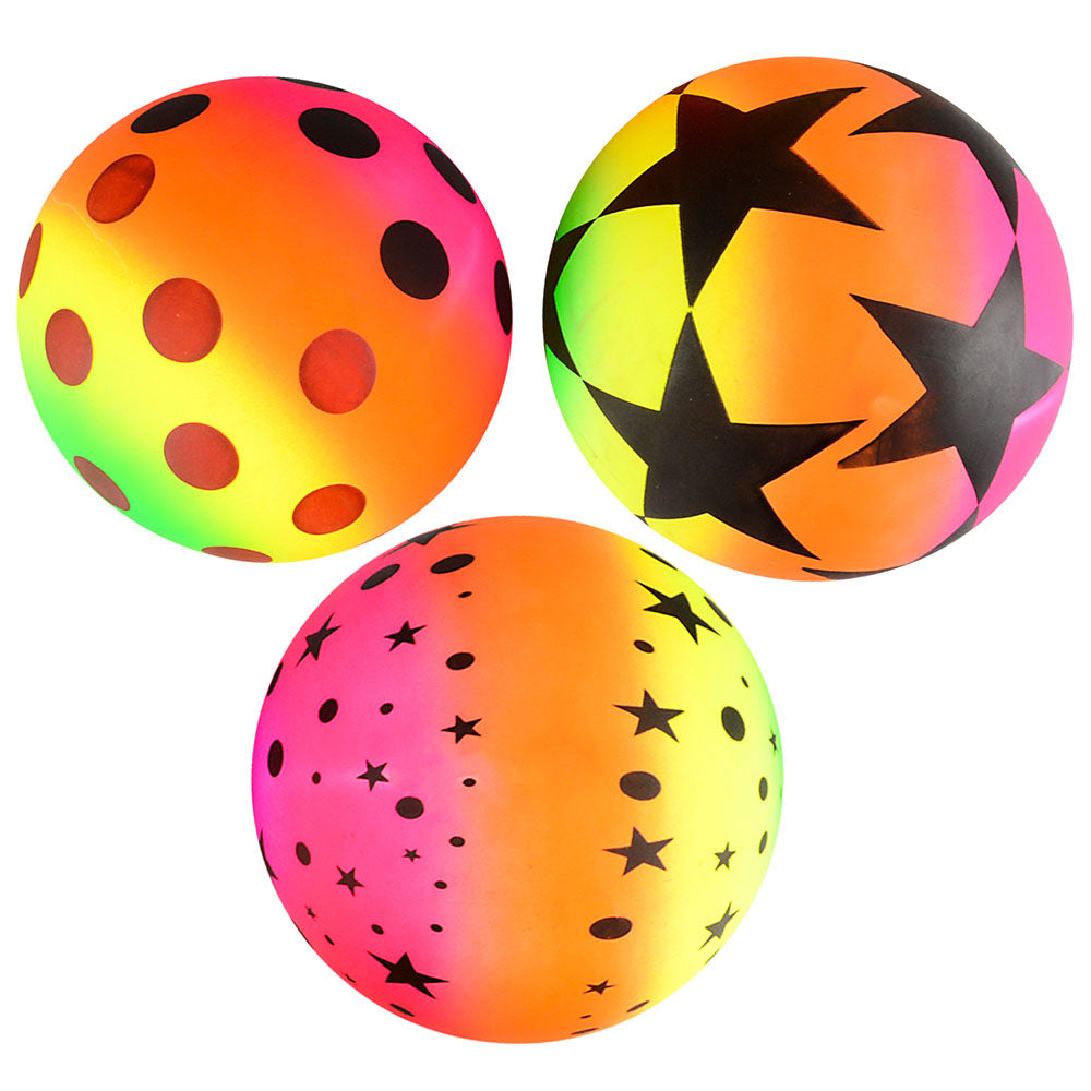 Neon Rainbow Ball Asst 9"