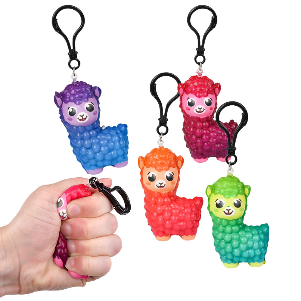 Squish Alpaca Backpack Clips 3" (DZ)