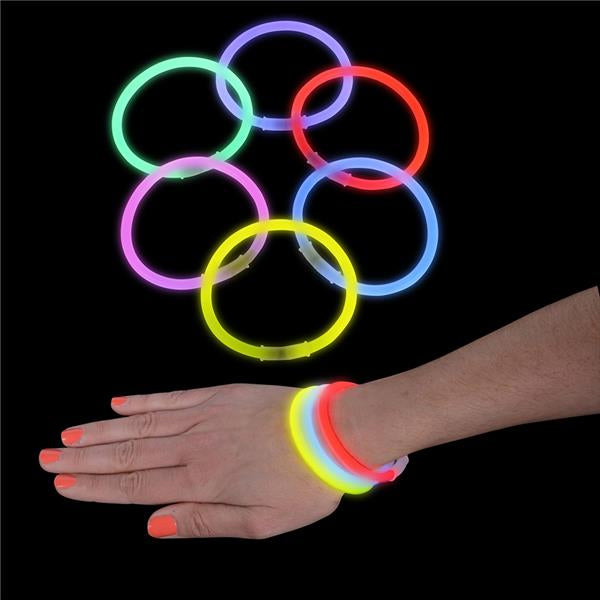 Glow Bracelet Assortment 8" (100 PACK)